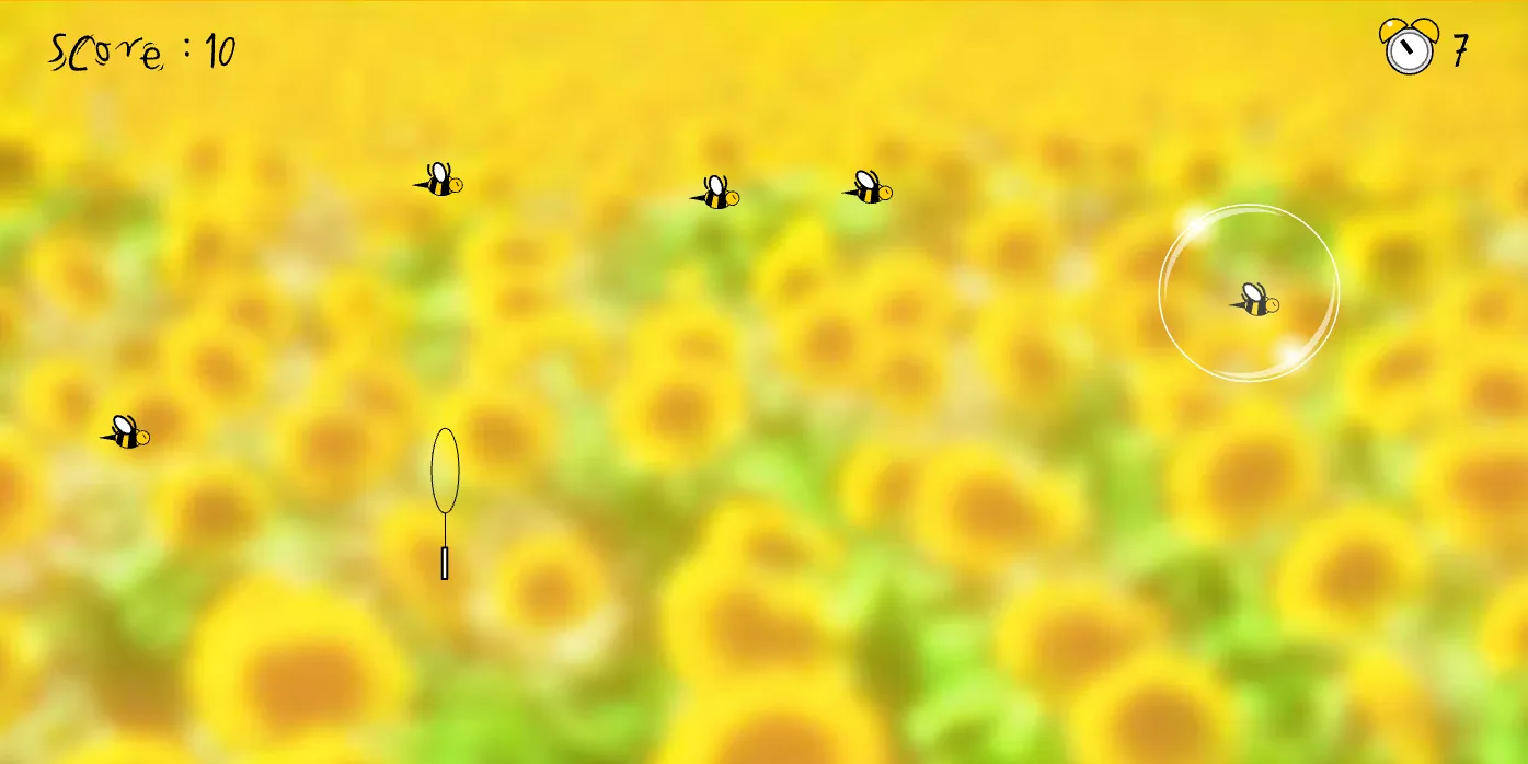 Screenshot of Bubble Bees gameplay